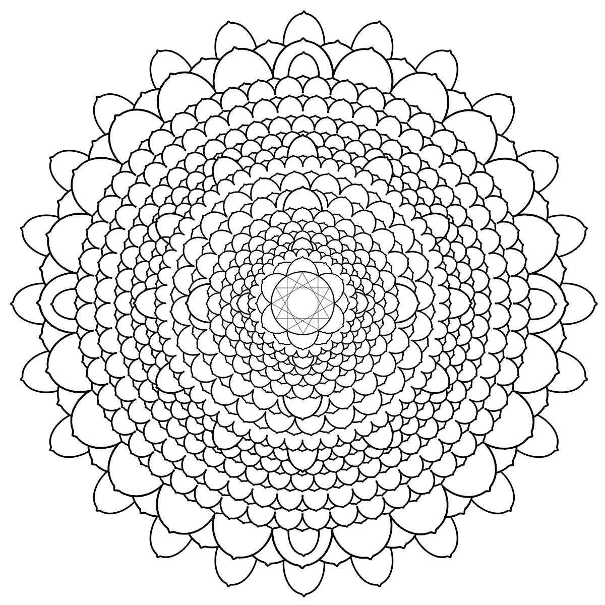 1200x1200 Intermediate Mandala Coloring Pages Free Coloring For Kids 2018