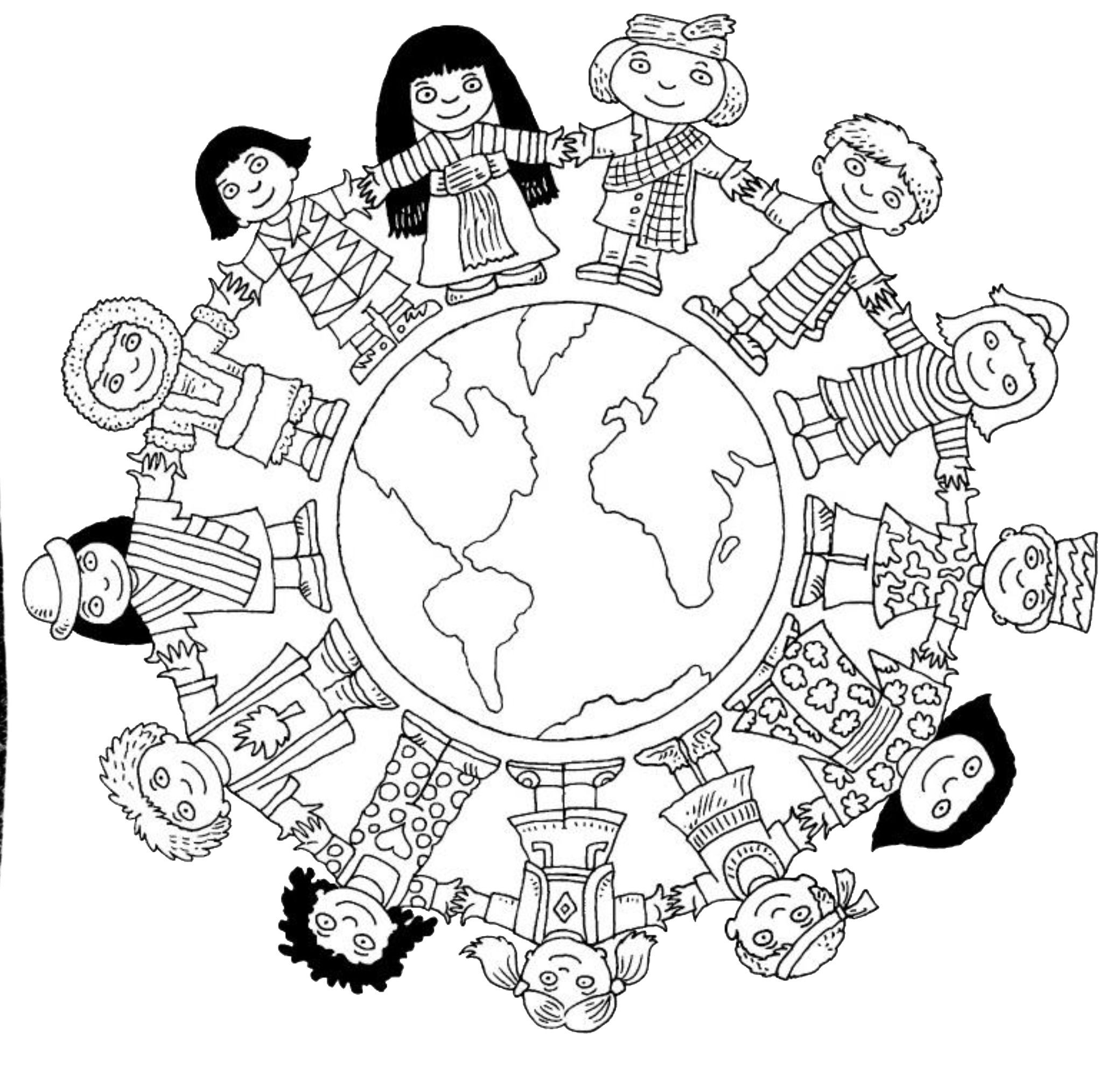 2080x1984 Children Around The World Coloring Page Nursery Missions