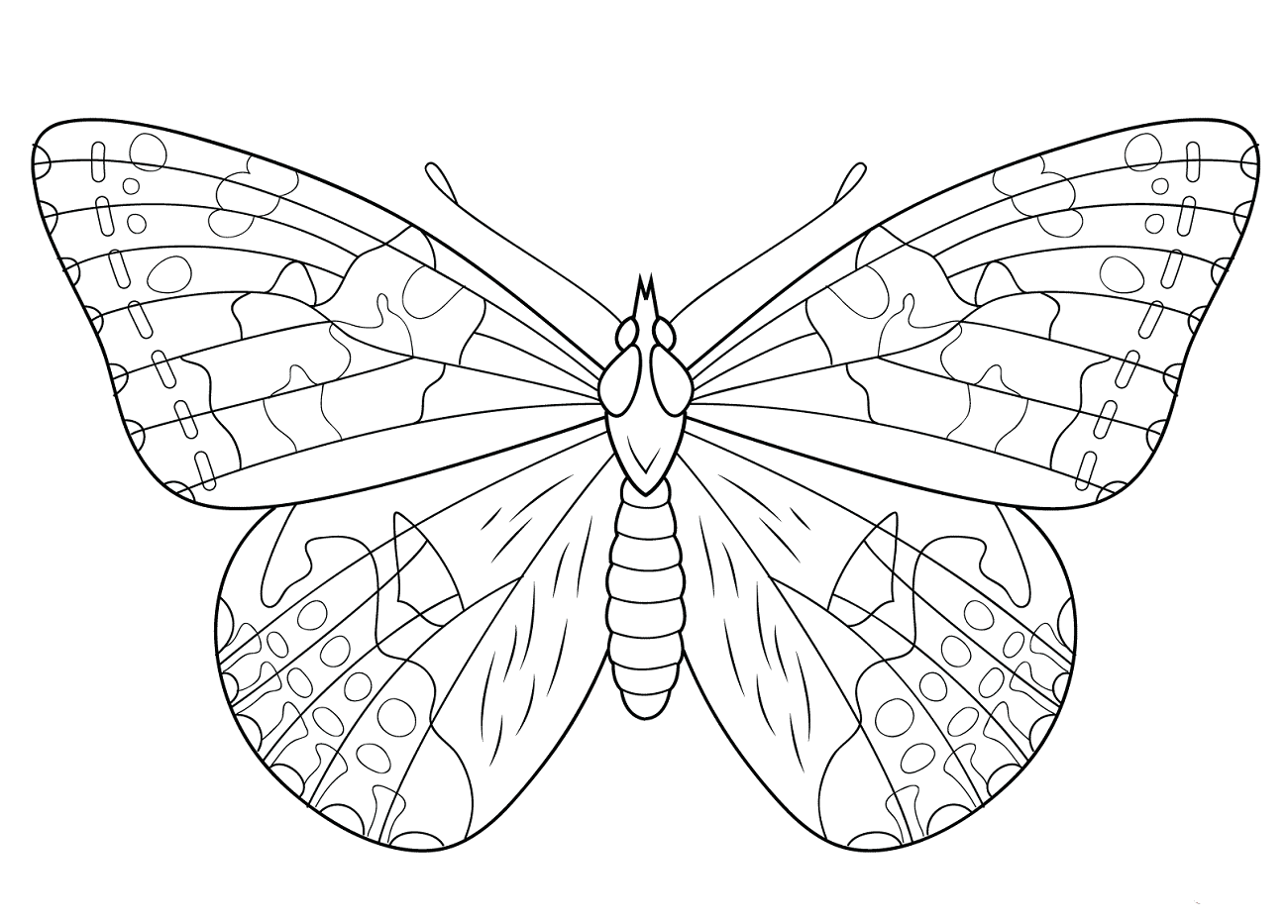 1300x933 40 Free Printable Butterfly Coloring Pages