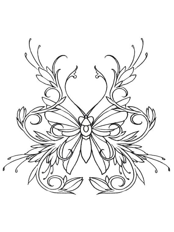 570x763 Intricate Butterfly Coloring Pages ~ Best Ideas For Printable