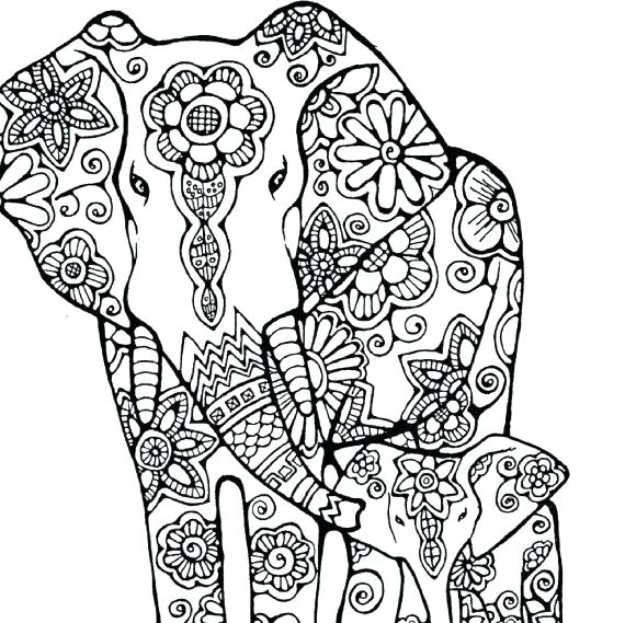 570x569 Coloring Pages Nature Coloring Pages Elephant Baby Elephant