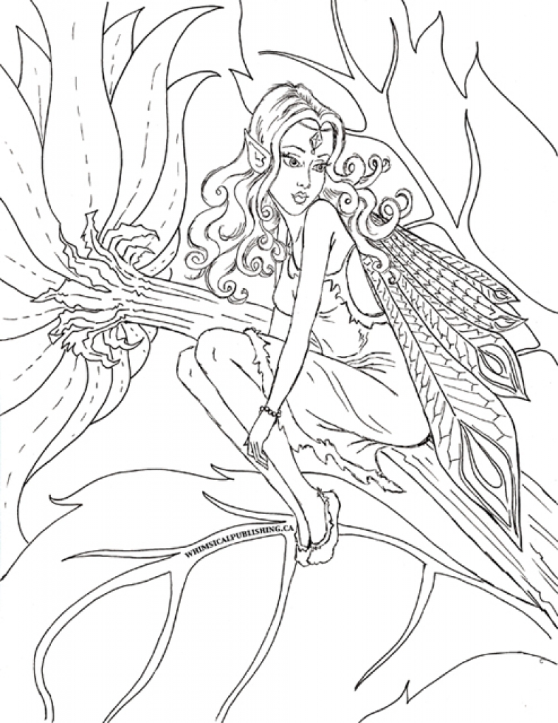 790x1024 Printable Adult Fairy Coloring Pages