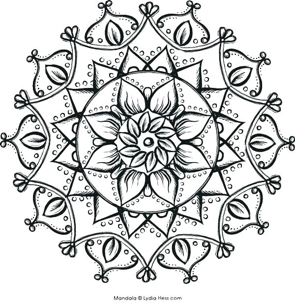 600x617 Coloring Pages With Flowers Intricate Flower Coloring Pages Flower