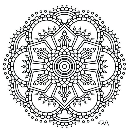 433x445 Intricate Mandala Coloring Pages Mystical Mandala Coloring Pages