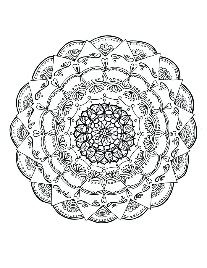 700x906 Mandala Coloring Pages Also 5 Mandala Coloring Pages For Adults