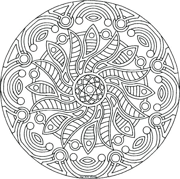 595x589 Detailed Mandala Coloring Pages Nature Coloring Pages Backgrounds
