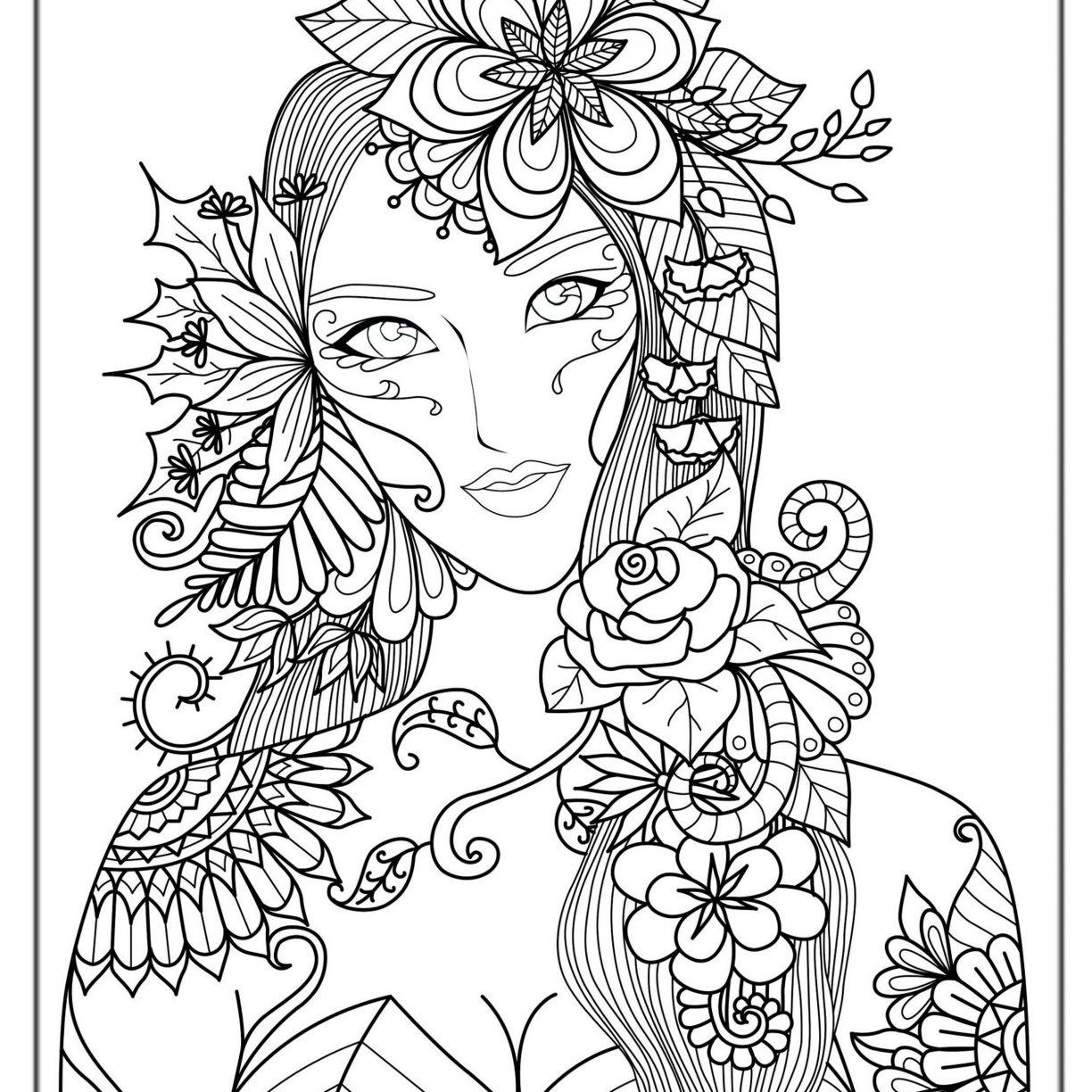 1224x1224 Free Coloring Pages Adults Fun For Book To Print And Color