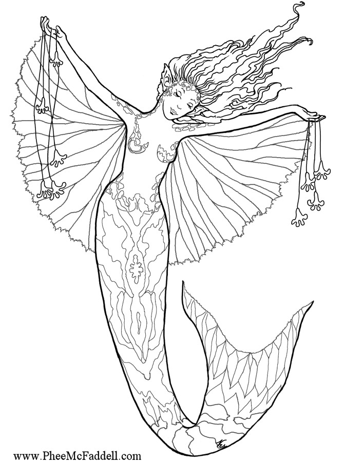670x900 Intricate Mermaid Coloring Pages Luxury Detailed Coloring Pages