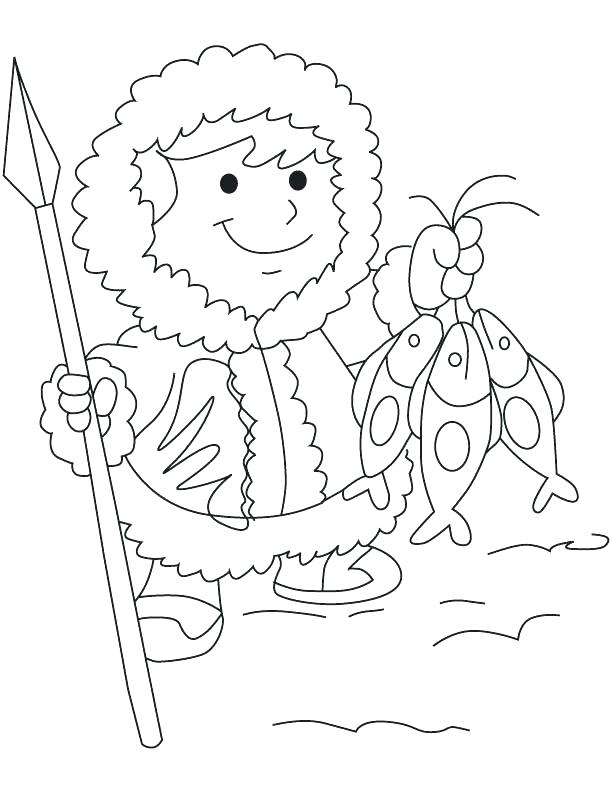612x792 Eskimo Coloring Page Of An Coloring Page Eskimo Printable Coloring