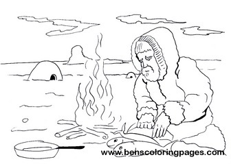336x239 Eskimo Free Coloring Book