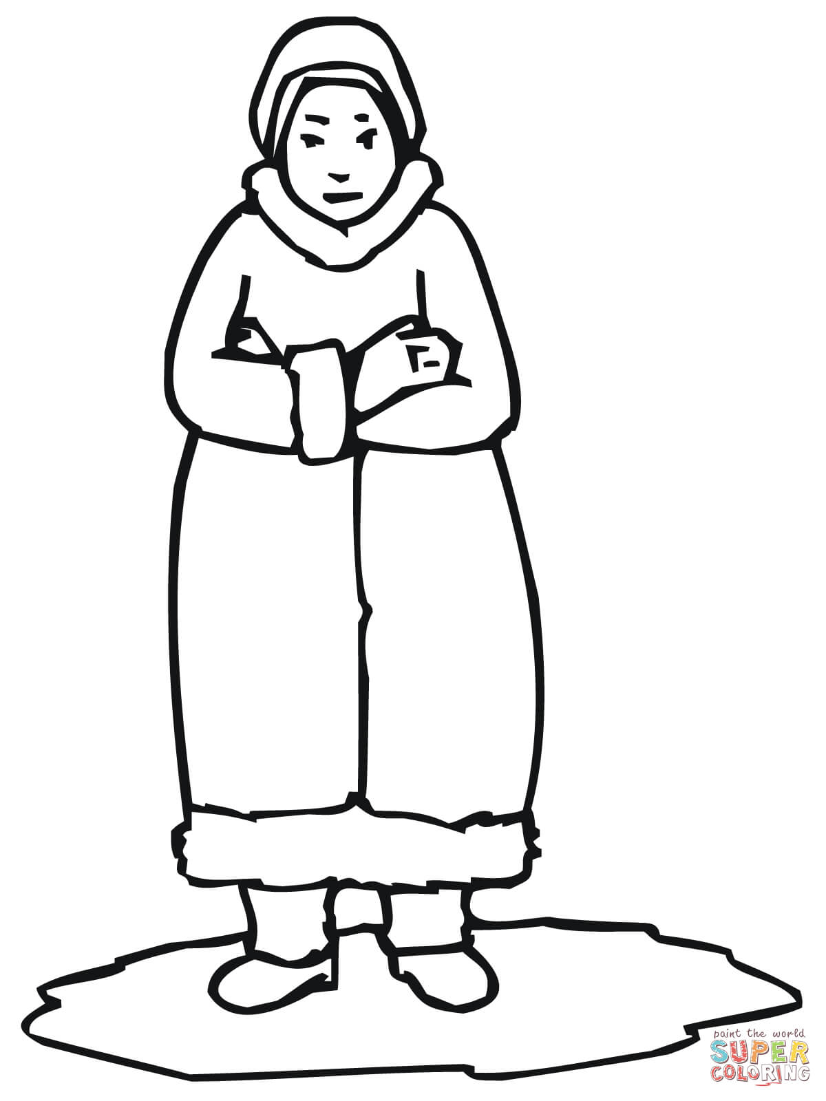 1200x1600 Noted Eskimo Coloring Page Inuit Pages Free