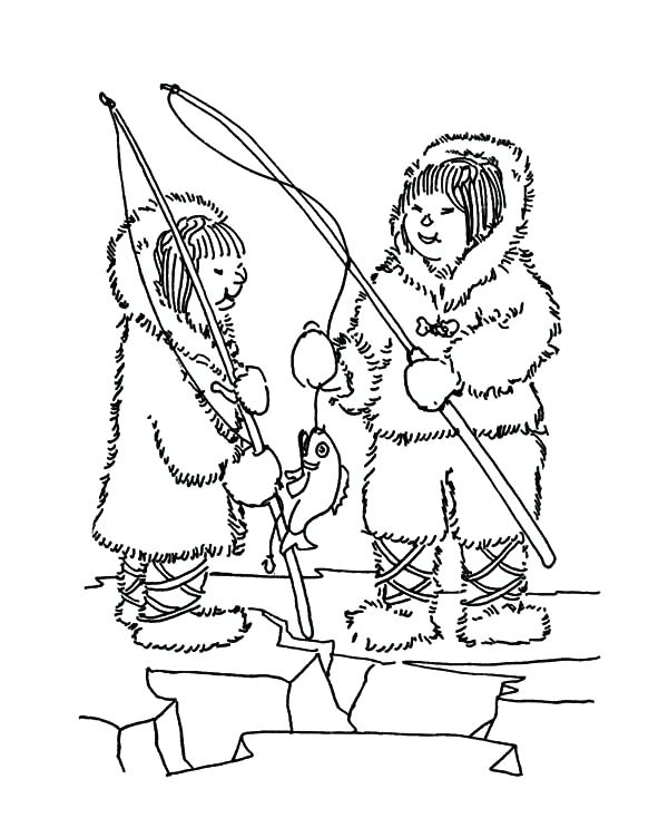 600x734 Eskimo Coloring Pages Sendflare.co