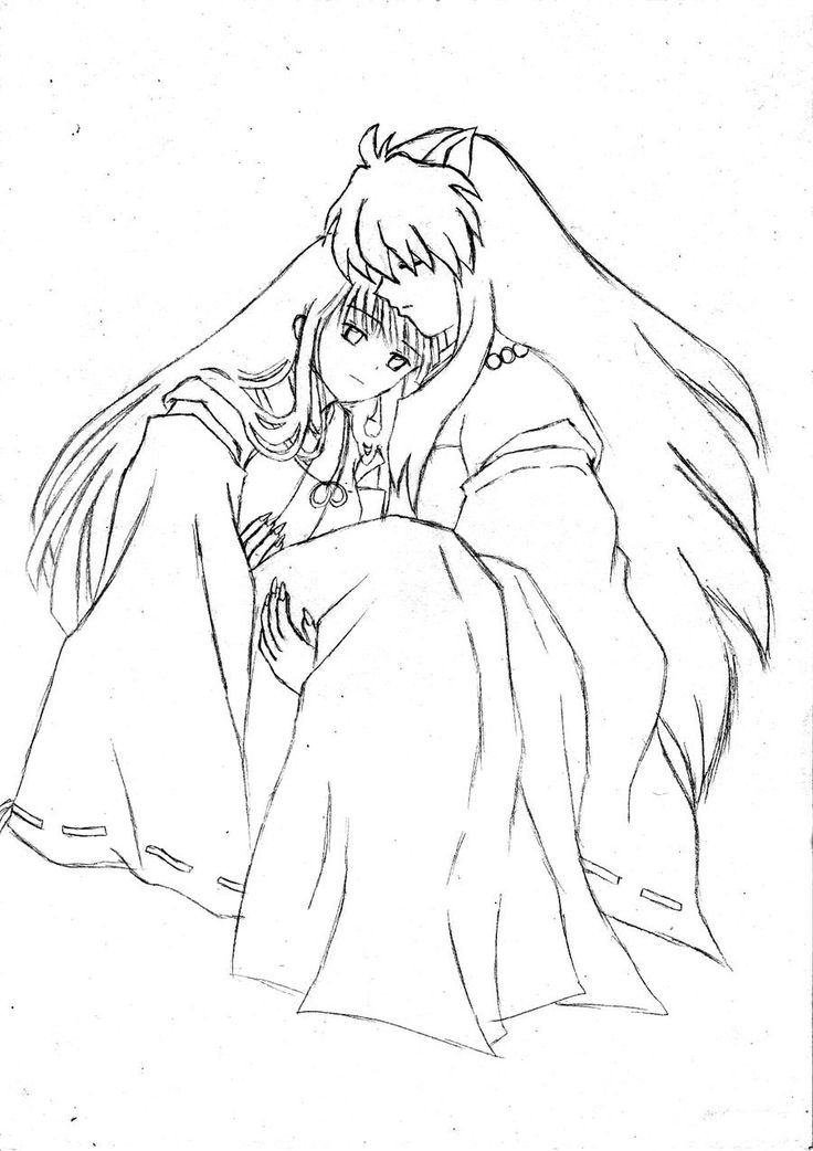 Inuyasha And Kagome Coloring Pages