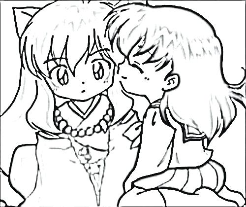 500x420 Inuyasha Coloring Pages The Final Act Coloring Pages Anime