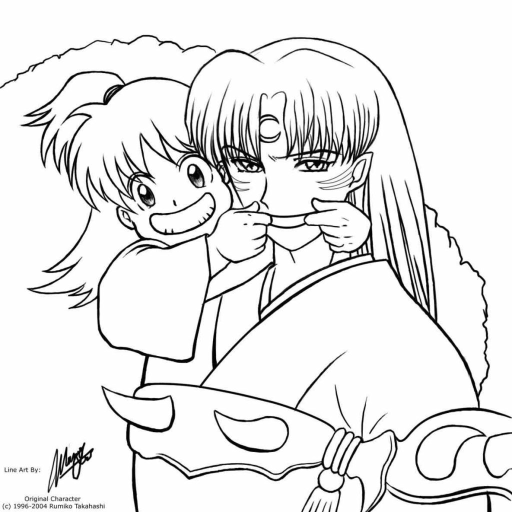 1024x1024 Printable Inuyasha Coloring Pages Me Brigh On General Book Free