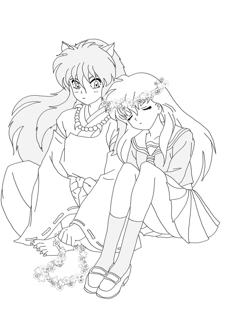 900x1274 Free Printable Inuyasha Coloring Pages For Kids Anime, Manga