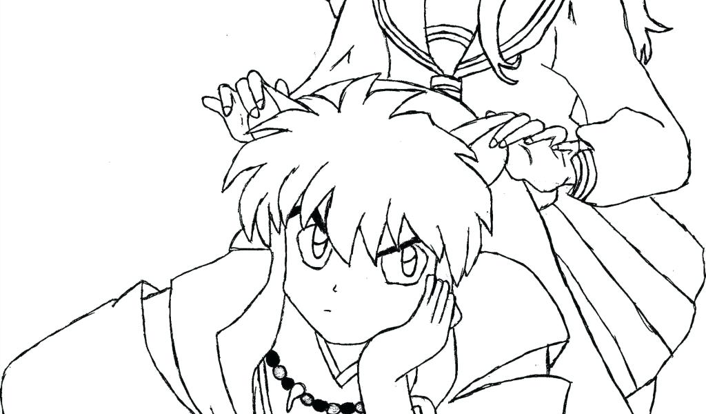 1024x600 Inuyasha Coloring Pages Download By Anime Inuyasha Coloring Pages