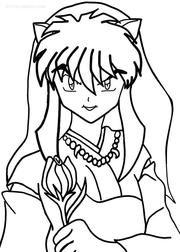 607x850 Printable Inuyasha Coloring Pages For Kids Cool2bkids Ramma