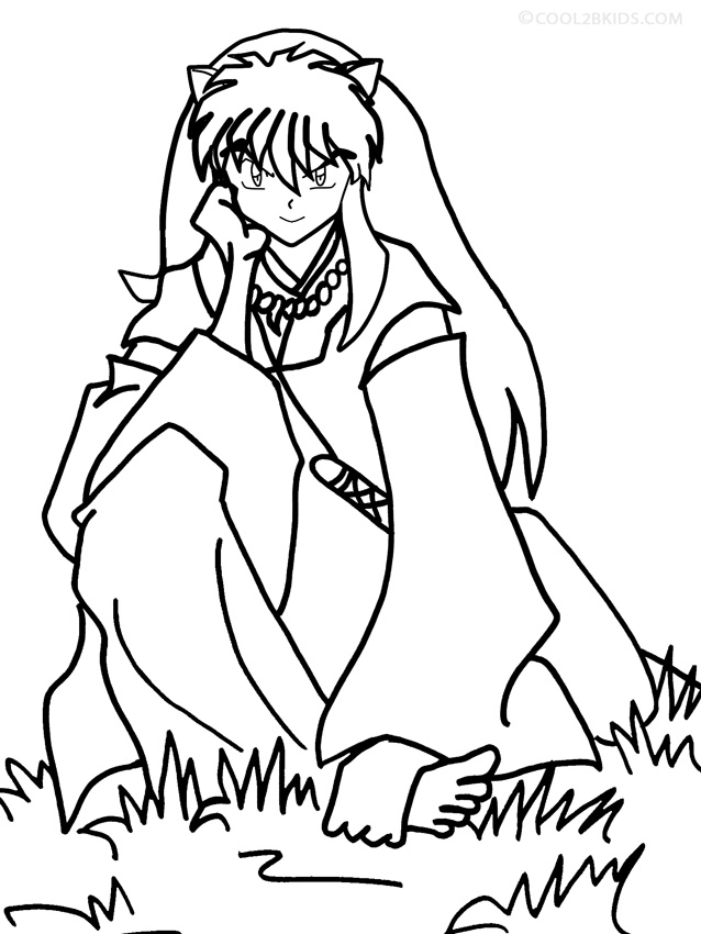 638x850 Printable Inuyasha Coloring Pages For Kids Cool2bkids