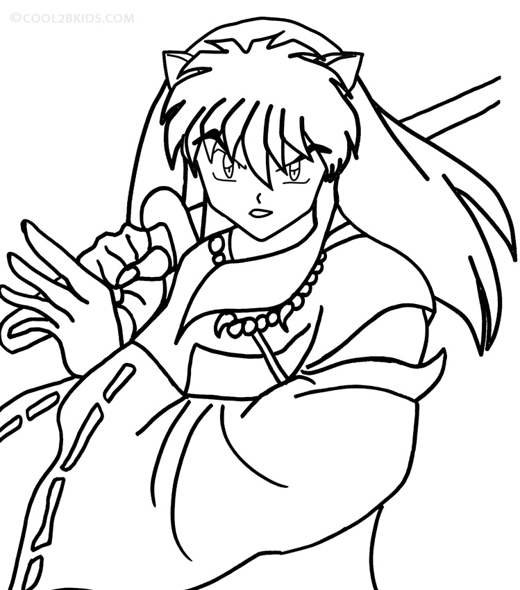749x850 Printable Inuyasha Coloring Pages For Kids Cool2bkids