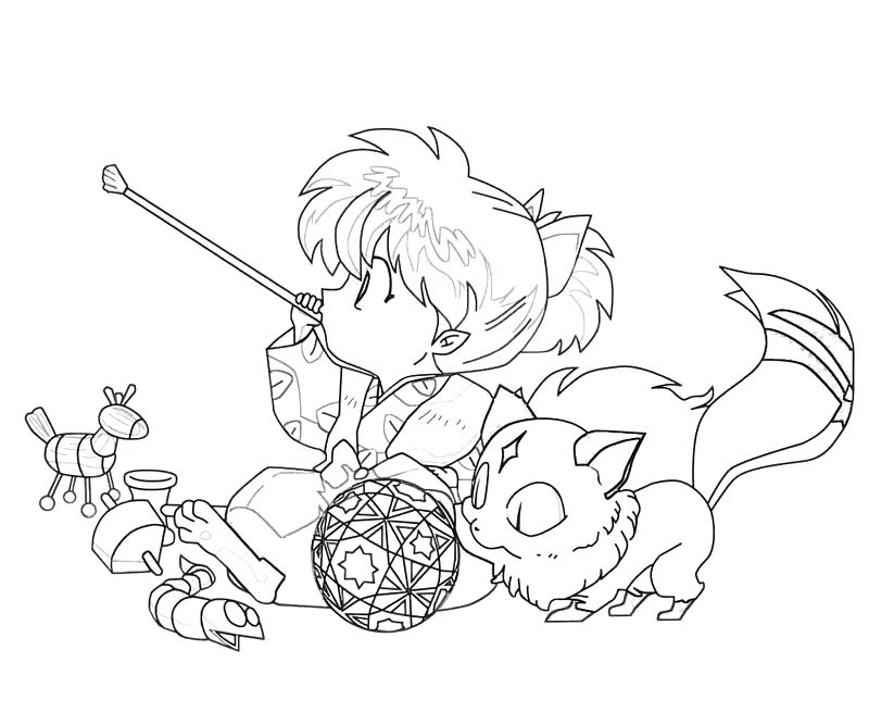 800x667 Coloring Pages Inuyasha Coloring Sheets