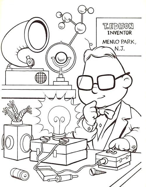 500x640 Thomas Edison Coloring Page Inventions Coloring Page John Thomas