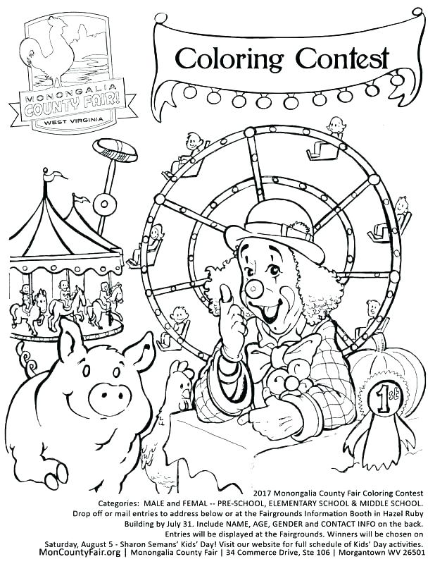 618x800 Fair Coloring Pages County Fair Coloring Pages Farm Animal
