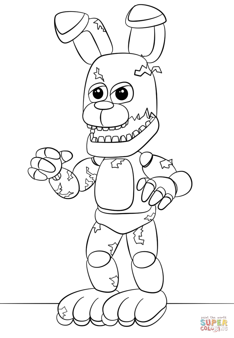 824x1186 Springtrap Coloring Page Printable