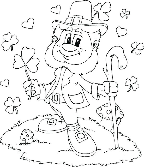 600x696 Irish Coloring Pages Irish Flag Colouring Pages