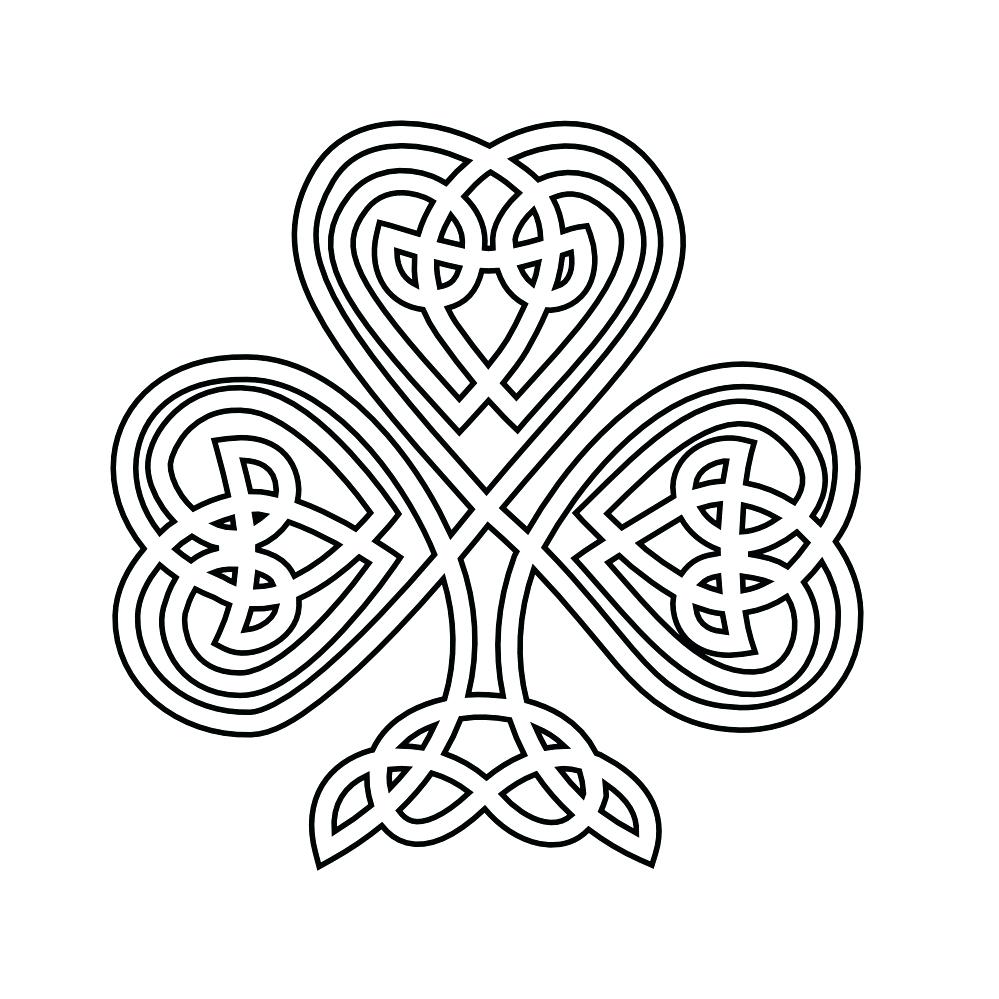 999x999 Coloring Page ~ Irish Coloring Pages Shamrock Leprechaun Online