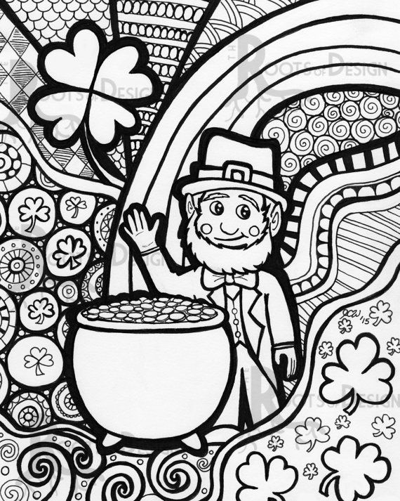 570x713 Leprechaun Coloring Pages For Adults