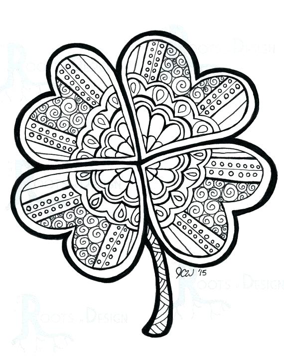 570x713 Shamrocks Coloring Pages Shamrock Coloring Page Also Leprechaun