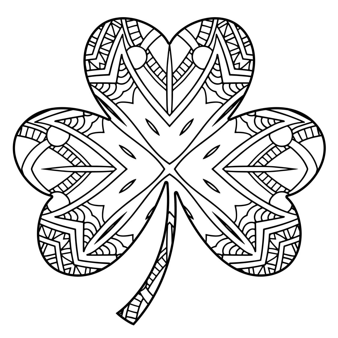 1125x1125 Awesome Httpalladultcoloringbookscomshamrock Coloring Pict