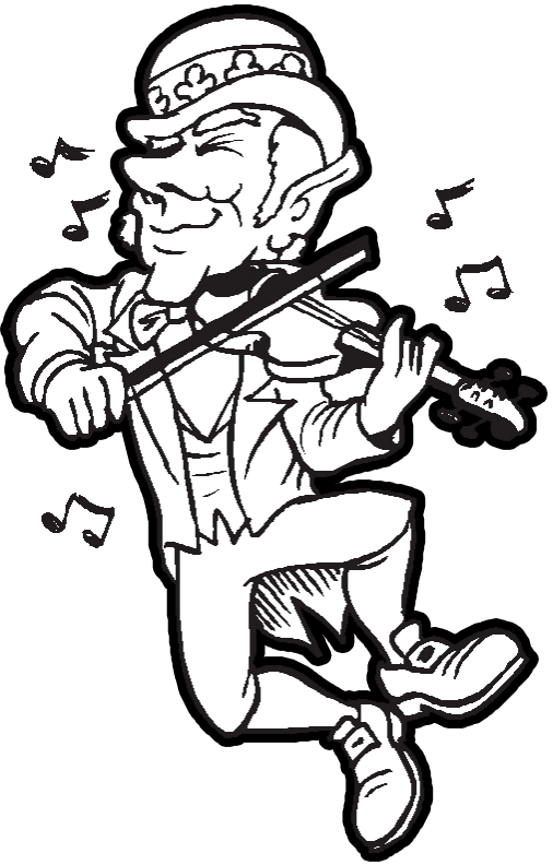 506x792 Leprechaun Playing Music, Dancing And Fiddling A Violin For St