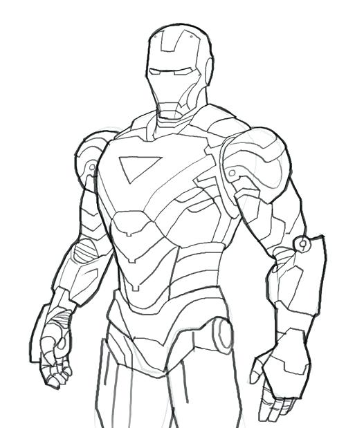 500x619 Coloring Iron Man Colouring Also Iron Man Coloring Medium Size