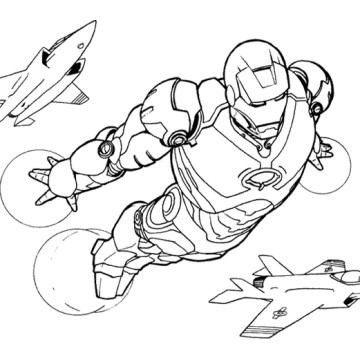 360x360 Iron Man Mask Coloring Pages