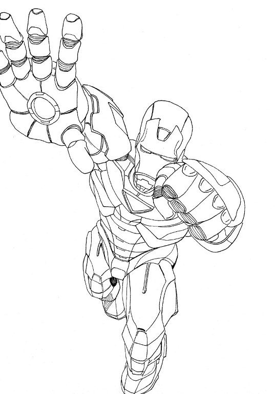 537x768 The Avengers Fighting Iron Man Coloring Page For Kids, The Avengers.