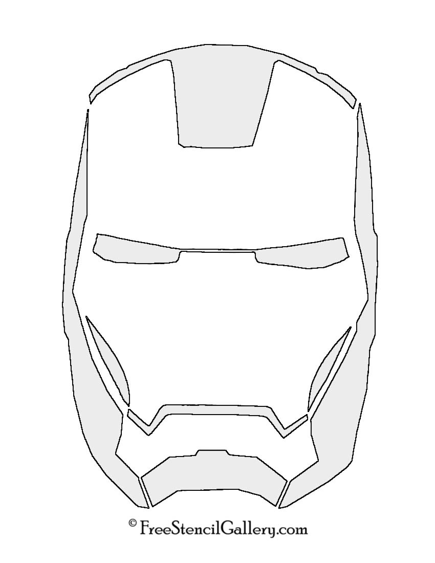 850x1100 Iron Man Mask Stencil Free Stencil Gallery