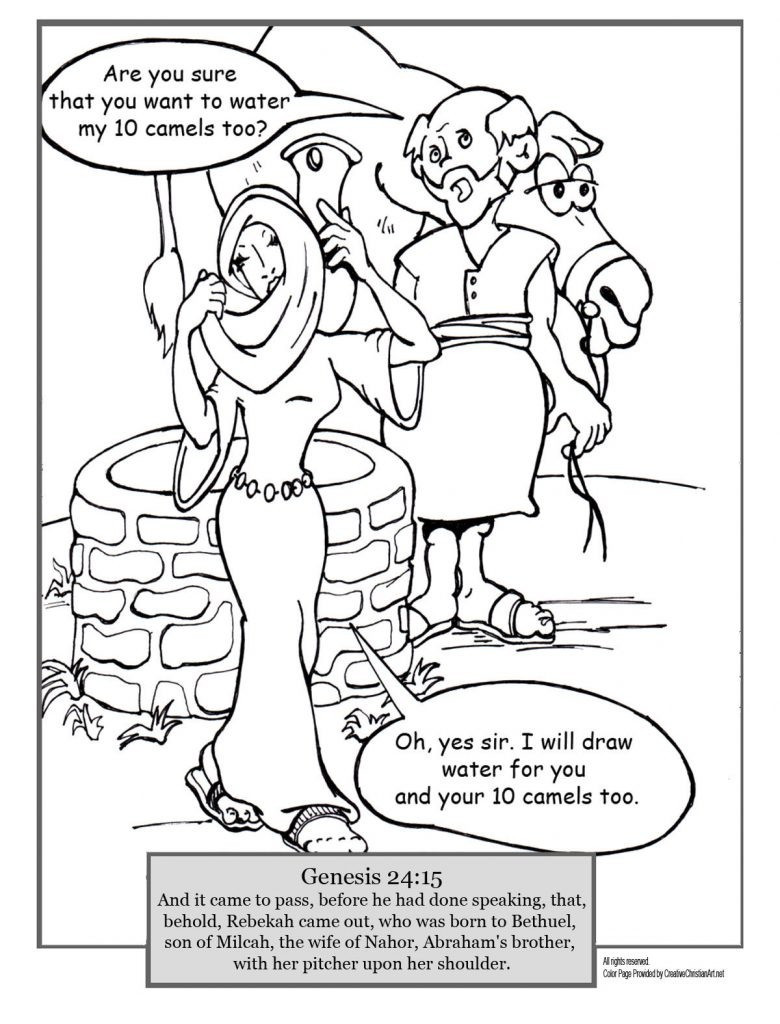 Isaac And Rebekah Coloring Page