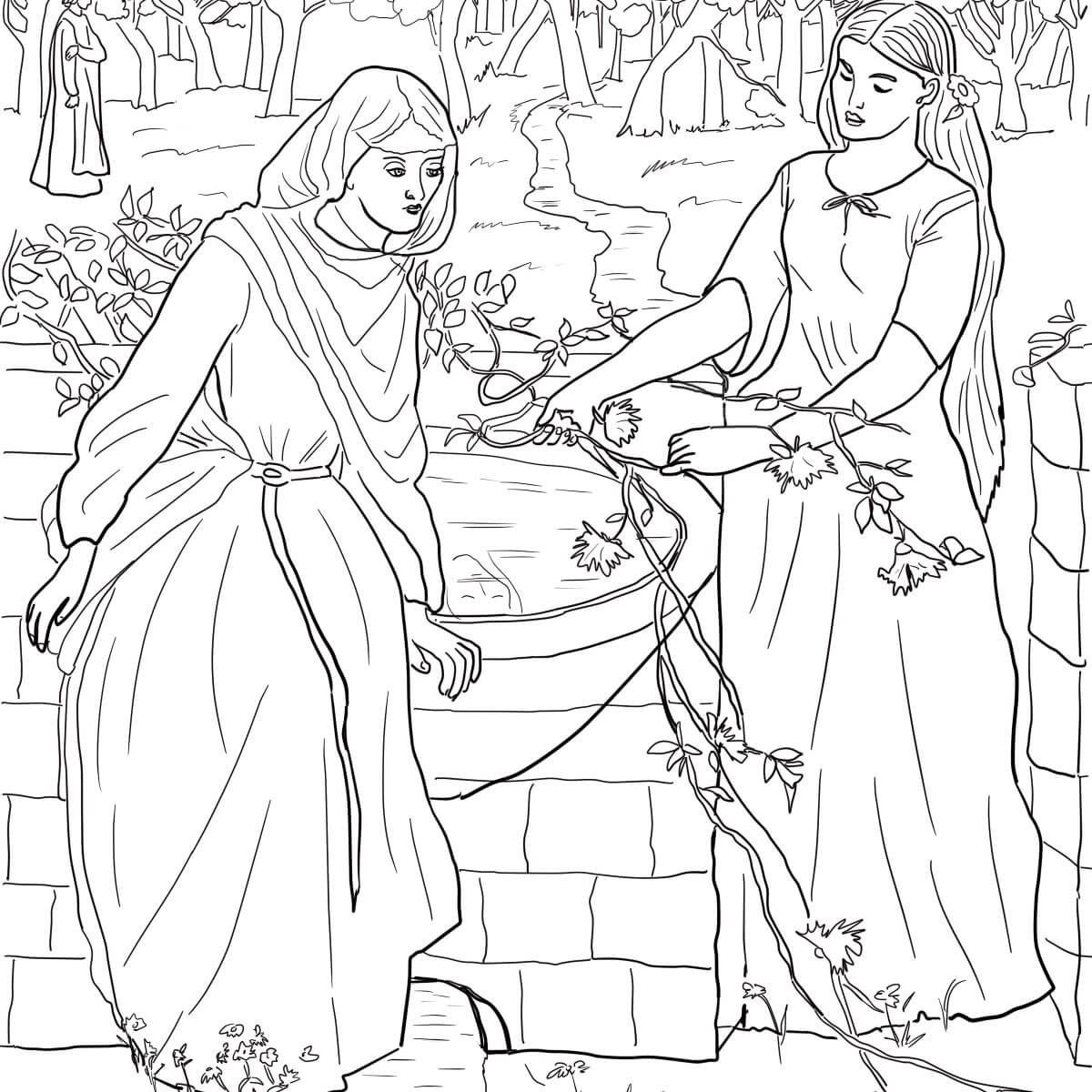 1200x1200 Isaac And Rebekah Coloring Pages Brilliant