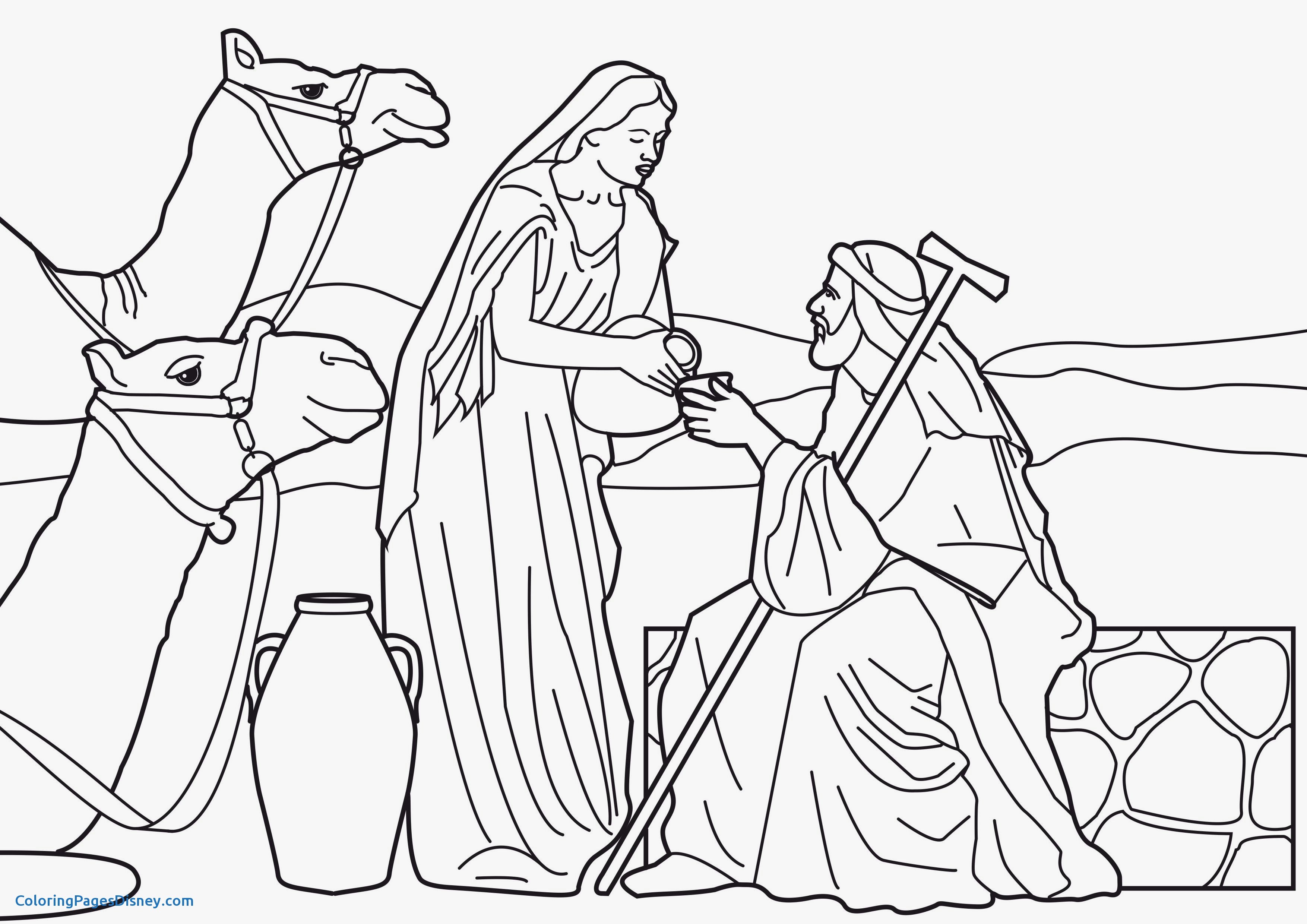 3508x2480 Isaac And Rebekah Coloring Pages Fresh Isaac First Meets Rebekah
