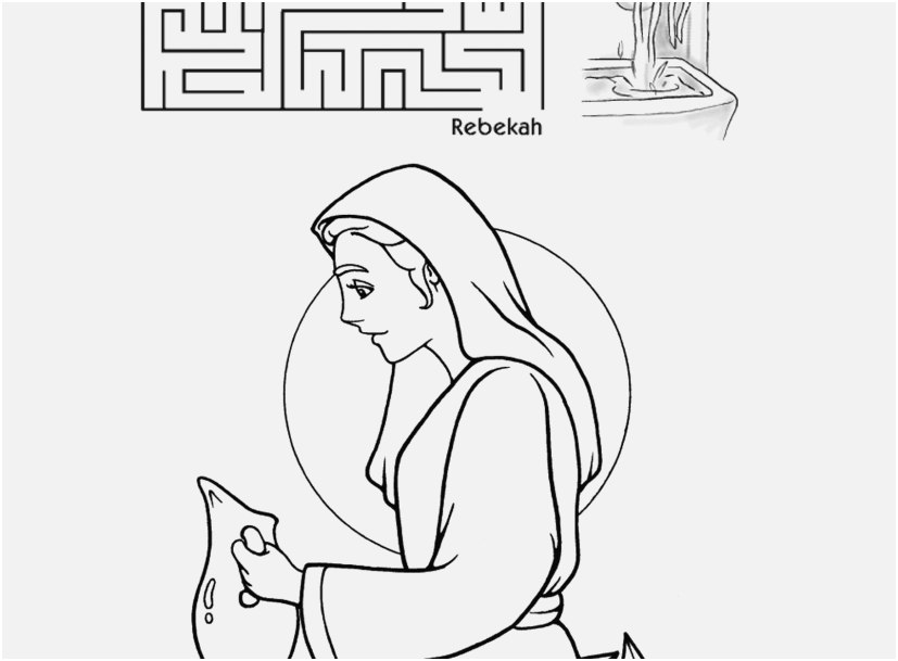 827x609 The Superior Shoot Isaac And Rebekah Coloring Pages Wonderful