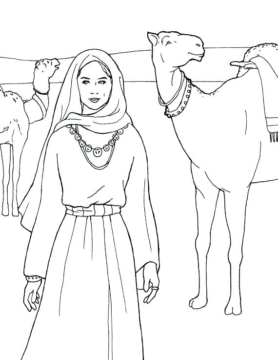 570x737 Isaac And Rebekah Coloring Pages
