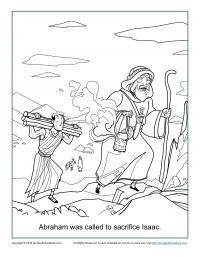 200x257 Abraham Was Called To Sacrifice Isaac Coloring Page
