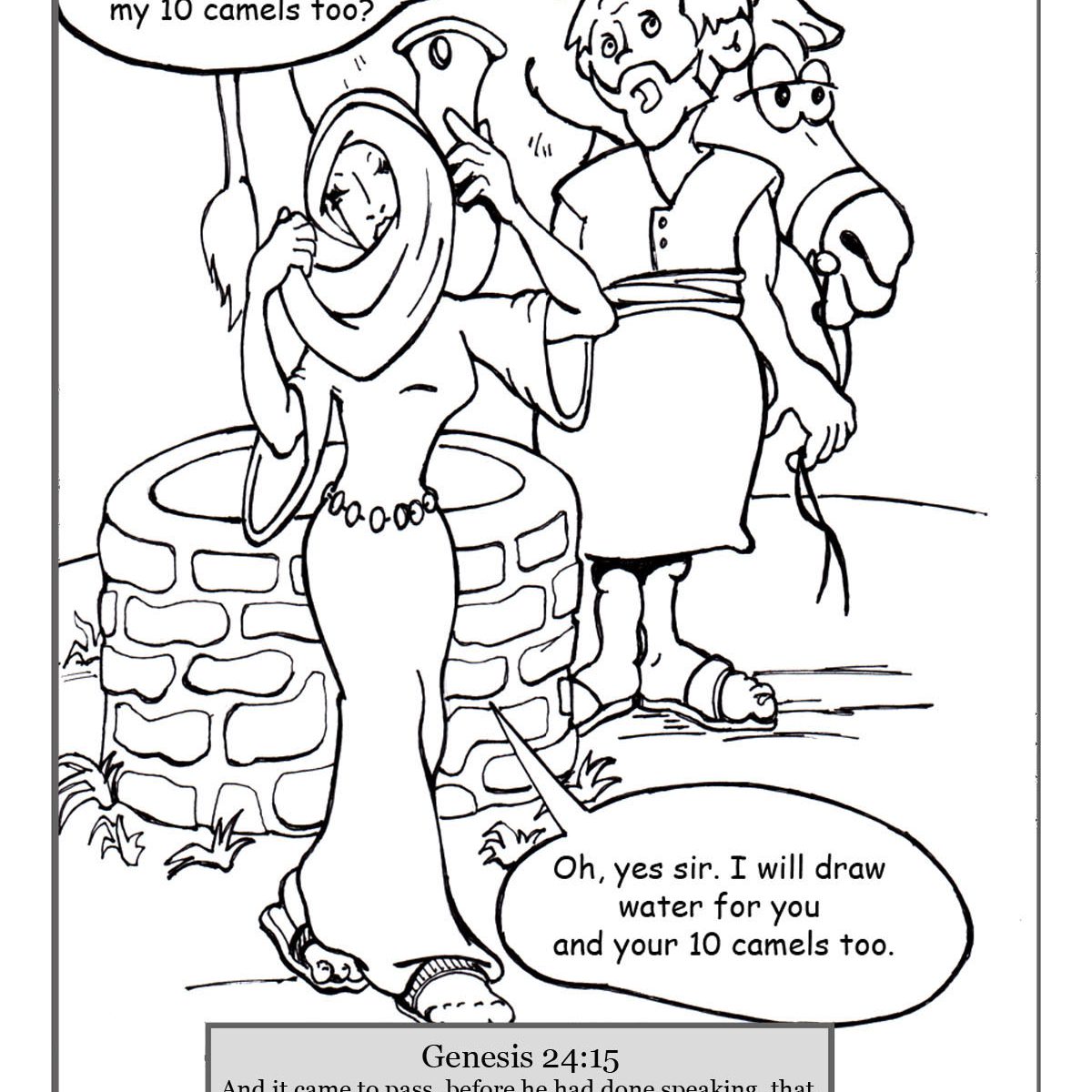 1200x1200 Reliable Isaac And Rebekah Coloring Page Pages