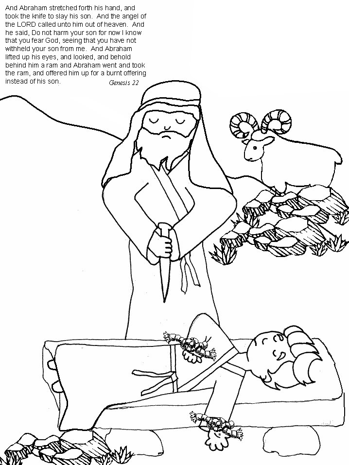 718x957 Abraham And Isaac Coloring Page Great Abraham And Isaac Coloring