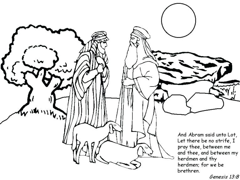 766x574 Abraham And Sarah Coloring Page Coloring Pages Com Toddler Bible