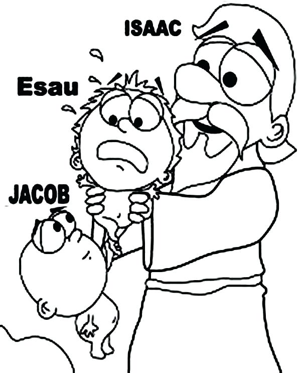 600x743 Esau And Jacob Coloring Pages Coloring Pages And Animal Book Col