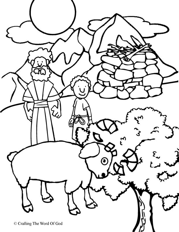 620x800 Abraham Offers Isaac Coloring Page Crafting The Word Of God