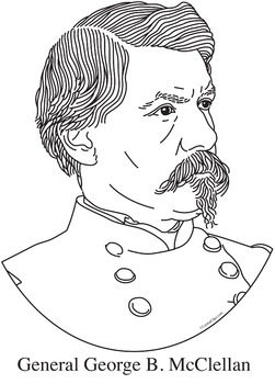 251x350 General George B. Mcclellan Realistic Clip Art, Coloring Page,